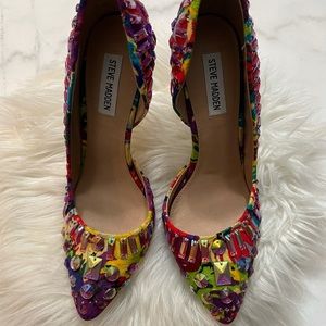 Steve Madden Galactik Multicolor Jewel Bling Heel